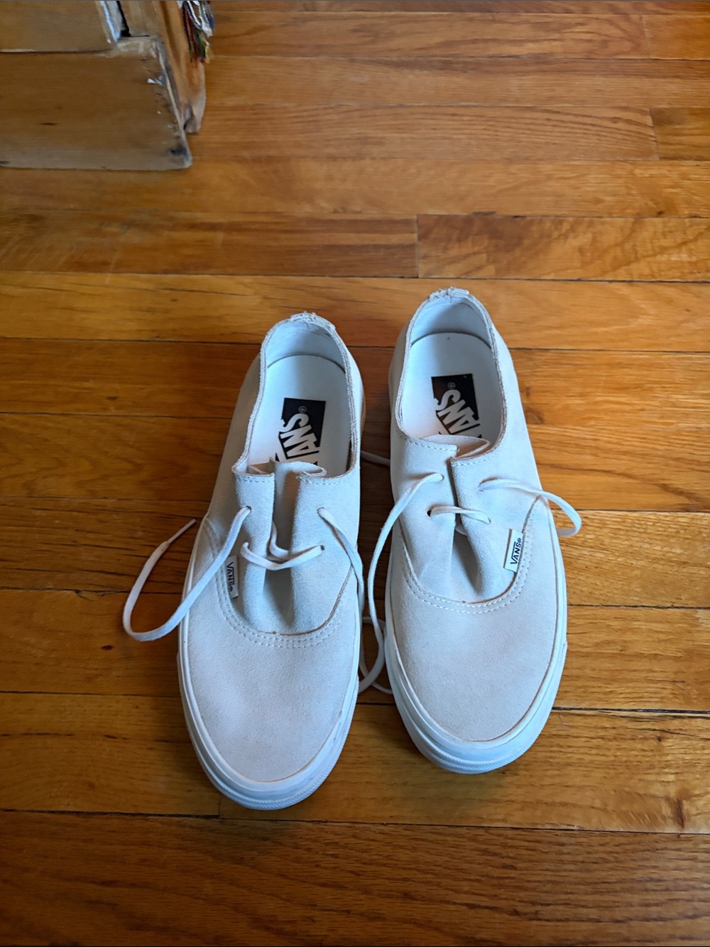 Vans Men’s Low-Top Suede Sneakers in Off-White